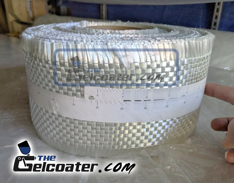 100 Feet of 4" wide, 18oz/yd² (610g/m²), Fiberglass Woven Roving