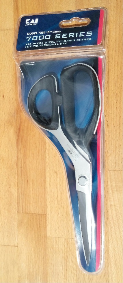 Kai 7250 Professional Series 10" 25cm Premium Tailor & Fiberglass Scissors / Shears