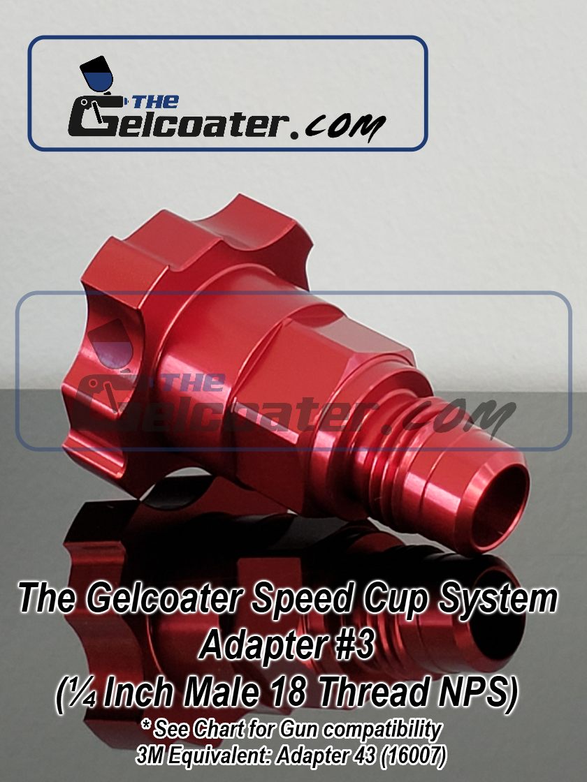 Universal Spray Gun Adapters for The Gelcoater GUPS Disposable Paint Cups System