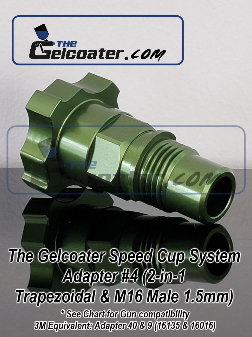 Universal Spray Gun Adapters for The Gelcoater GUPS Disposable Paint Cups System
