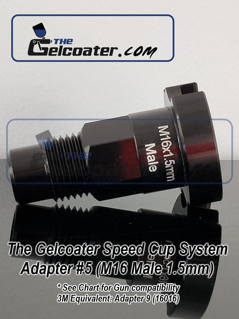 Universal Spray Gun Adapters for The Gelcoater GUPS Disposable Paint Cups System