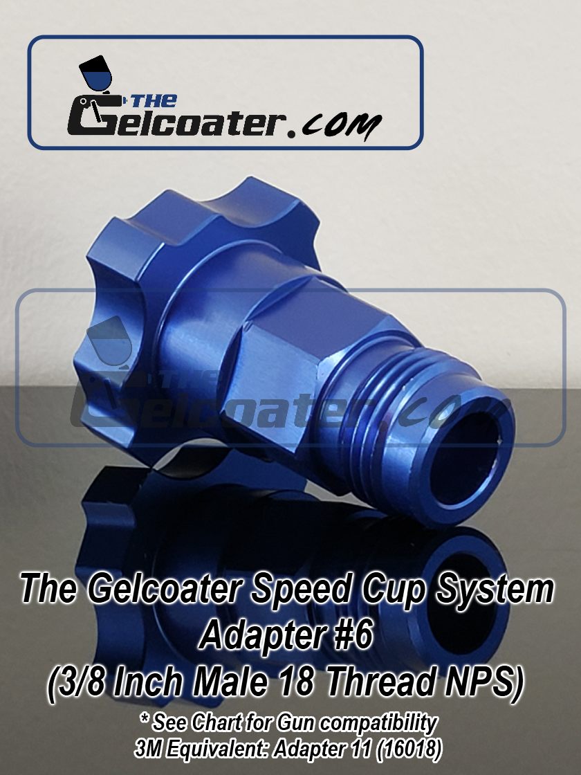 Universal Spray Gun Adapters for The Gelcoater GUPS Disposable Paint Cups System