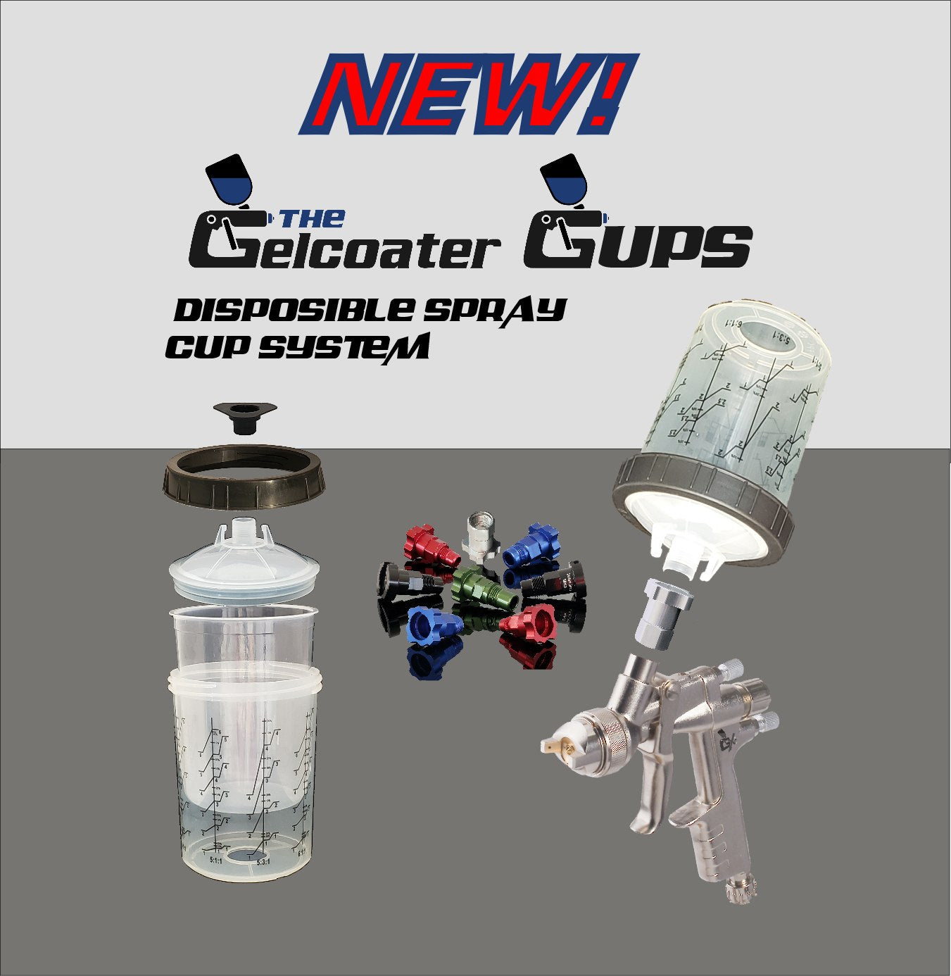The Gelcoater GUPS Disposable Paint Cup System