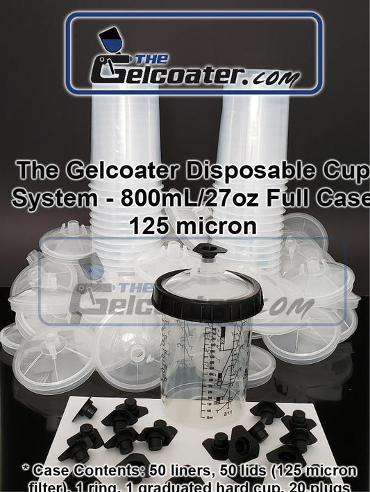 The Gelcoater GUPS Disposable Paint Cups System 27oz/800mL Case of 50