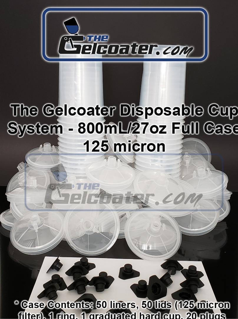 The Gelcoater GUPS Disposable Paint Cups System 27oz/800mL Case of 50