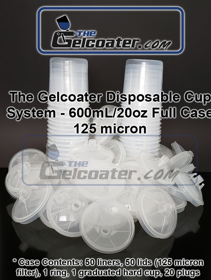 The Gelcoater GUPS Disposable Paint Cups System 20oz/600mL Case of 50