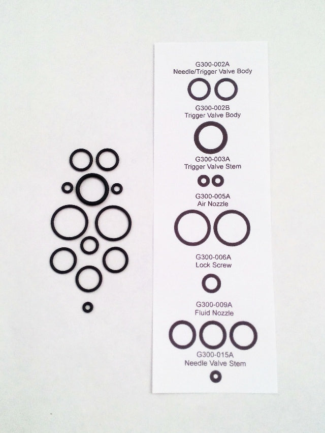ES Manufacturing G100-6 Gelcoat Cup / Dump Gun O-ring Rebuild Kit