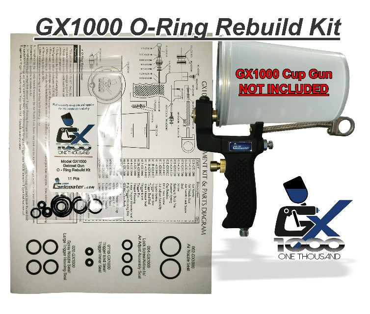O-ring Rebuild Kit for GX1000 Cup Gun Gelcoat Spray Gun