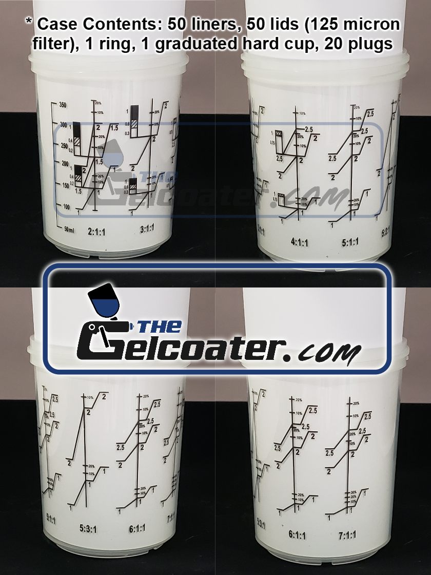 The Gelcoater GUPS Disposable Paint Cups System 12oz/350mL Case of 50