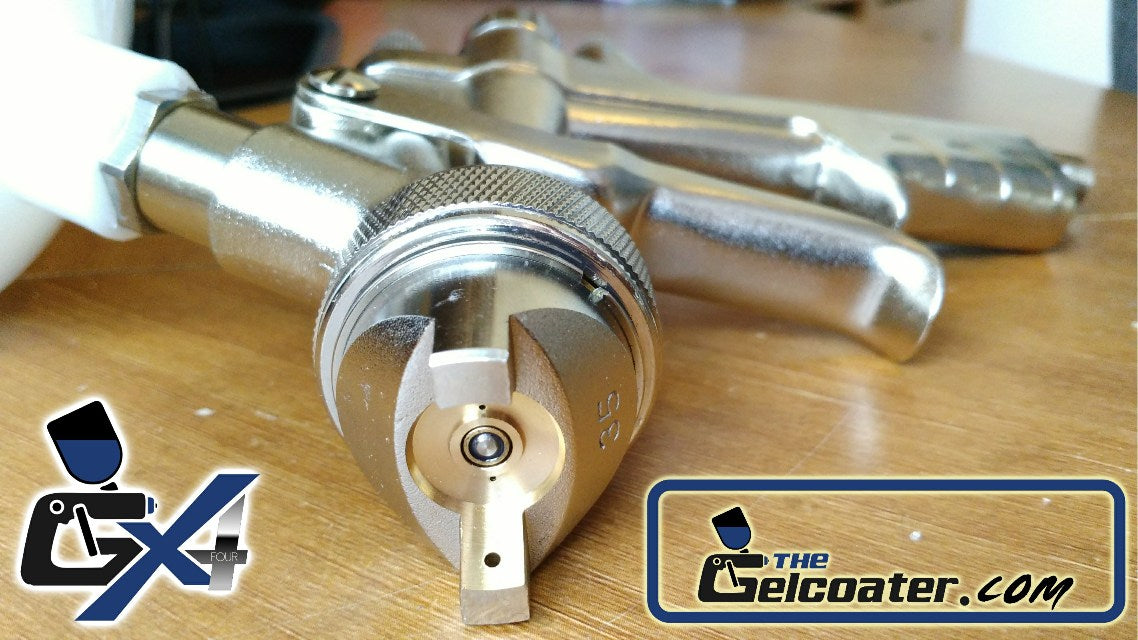 The GX4 HVLP Gelcoat and Resin Spray Gun with 3.5mm Nozzle
