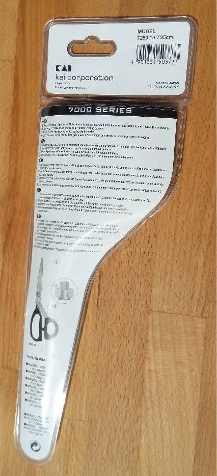Kai 7250 Professional Series 10" 25cm Premium Tailor & Fiberglass Scissors / Shears