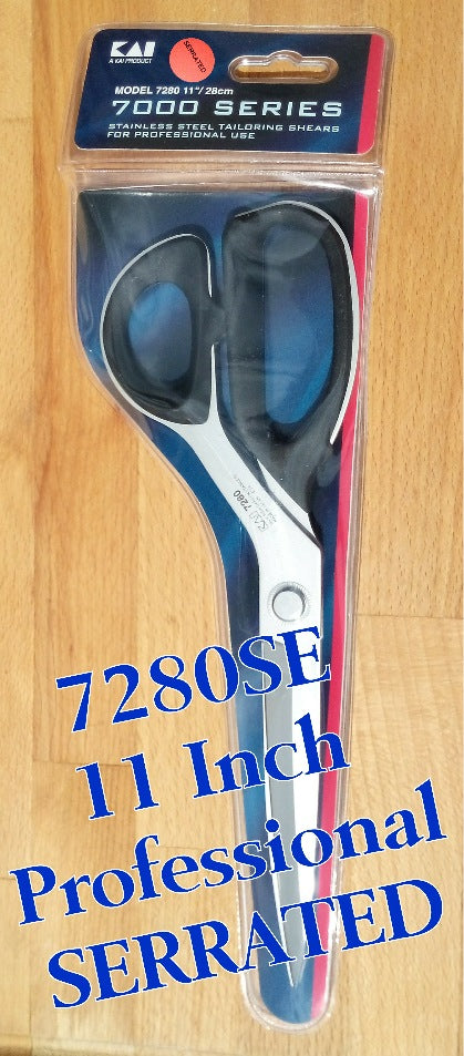 Serrated Kai 7280SE Premium 11" Professional Tailoring & Aramid Scissors / Shears