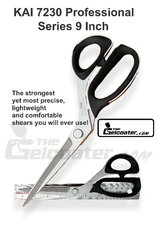 Kai 7230 Professional Series 9" 23cm Premium Tailor & Fiberglass Scissors / Shears