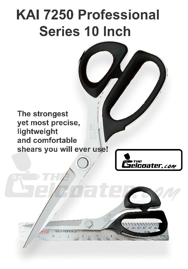 Kai 7250 Professional Series 10" 25cm Premium Tailor & Fiberglass Scissors / Shears