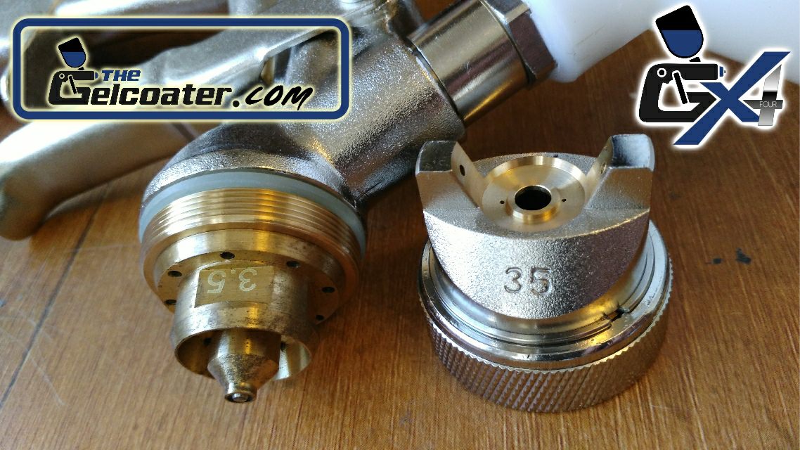 The GX4 HVLP Gelcoat and Resin Spray Gun with 3.5mm Nozzle