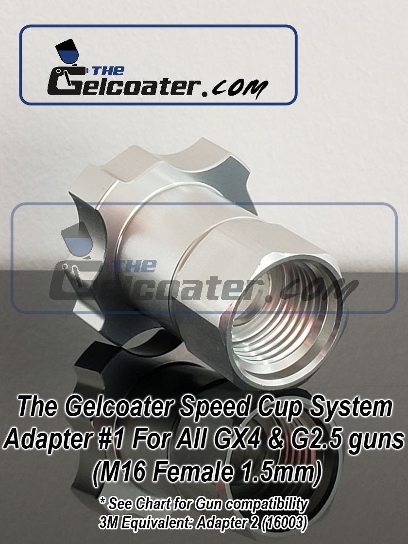 Universal Spray Gun Adapters for The Gelcoater GUPS Disposable Paint Cups System